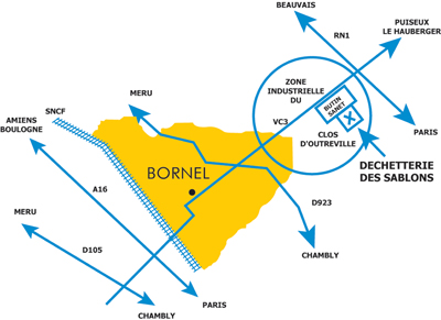 Plan de la déchetterie - Villeneuve les Sablons